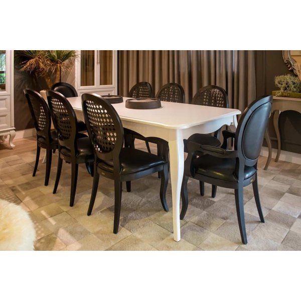 National TableStereo vintage620×250×220 Mesa de Jantar Clássica Vintage 8 Lugares - 2,20m x 1,00m